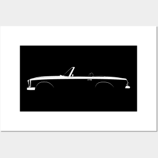 Mercedes-Benz SL Roadster (W113) Silhouette Posters and Art